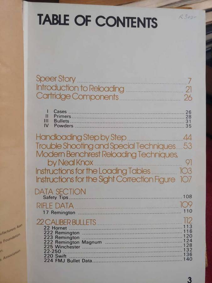 Reloading Manual Number Nine - For Rifle and Pistol (Speer)