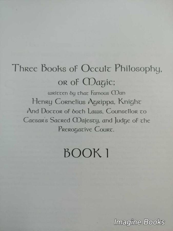 Three Books of Occult Philosophy