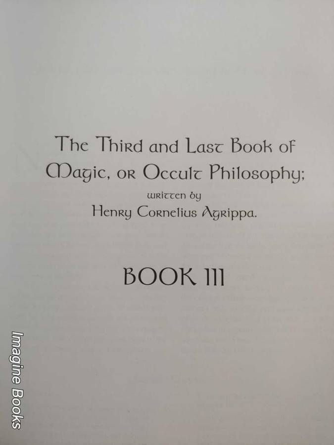 Three Books of Occult Philosophy
