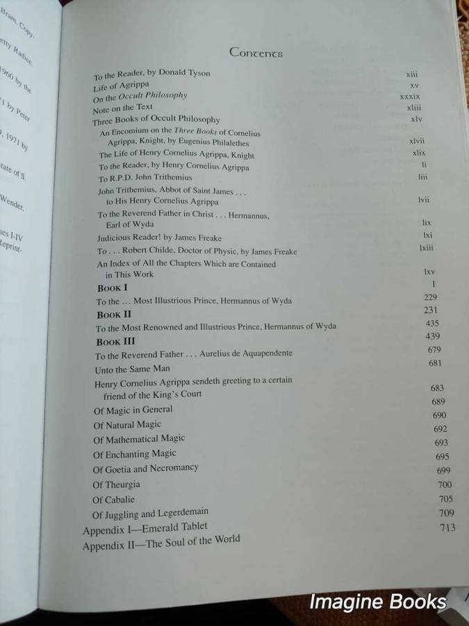 Three Books of Occult Philosophy