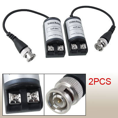 2 Pcs CCTV Camera BNC Balun Video Coax UTP Transceiver BNC Cat5 LLT-201C