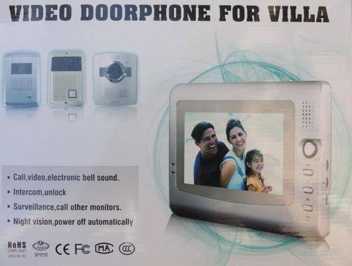 Colour Door Video Intercom Doorbell System with 7" Screen Monitor and Night vision