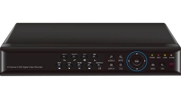 8 Channel  H.264 Network DVR, Support D1 - CCTV Security Digital Video Recorder - 8ch