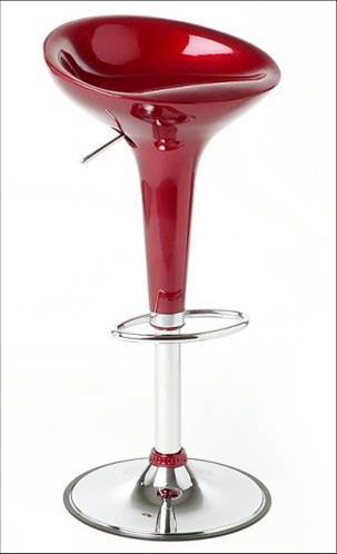 High Stool / Bar Chair, Cuve Shape (Red and Yellow available)