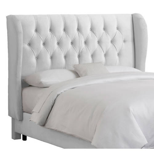 Cabeceira Tufted Upholstered Wingback Headboard by Hazlo Furniture - Double