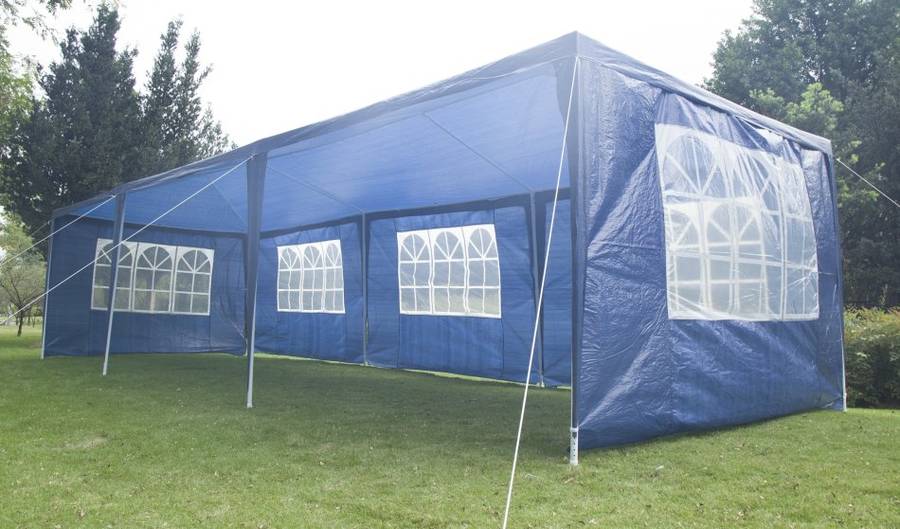 Hazlo 3 x 9m Gazebo Folding Tent Marquee w/ Side Walls for Functions, Weddings, Events, Picnics