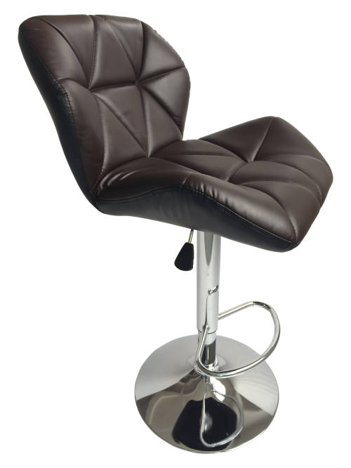 Hazlo Modern Adjustable Swivel Faux Leather Kitchen Bar Stool Chair | Set of 2