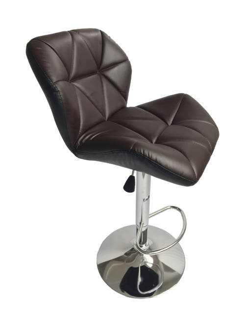 Hazlo Modern Adjustable Swivel Faux Leather Kitchen Bar Stool Chair | Set of 2