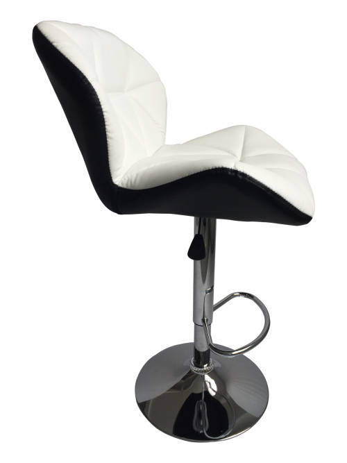 Hazlo Modern Adjustable Swivel Faux Leather Kitchen Bar Stool Chair | Set of 2