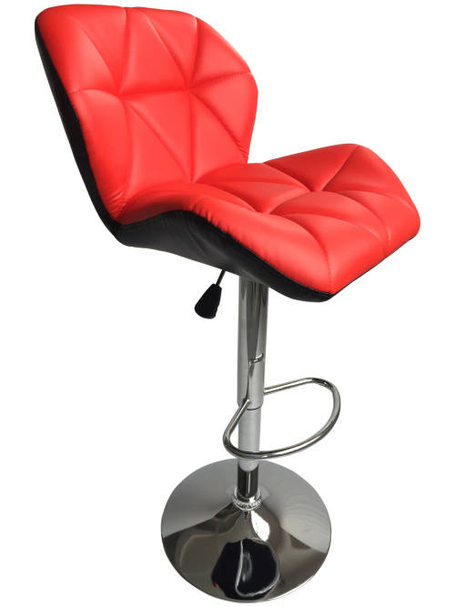 Hazlo Modern Adjustable Swivel Faux Leather Kitchen Bar Stool Chair | Set of 2