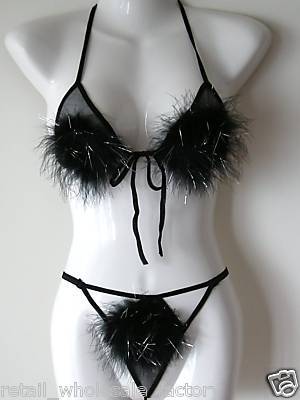 New Black teddy Bikini Sexy Party Lingerie Bra G-string