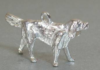 STERLING SILVER IRISH SETTER DOG CHARM