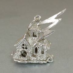 STERLING SILVER OPENING HAUNTED HOUSE CHARM