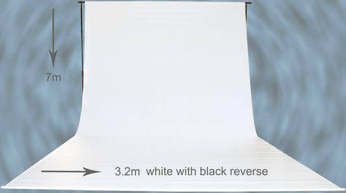 Brand new 3.2m double sided black and white professional PVC studio backdrop