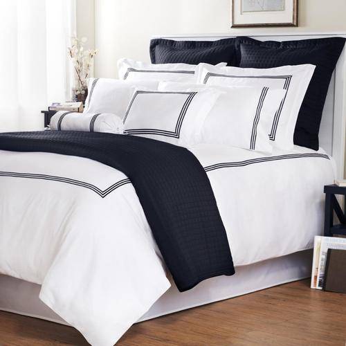 **FREE DELIVERY: 300TC Cotton Percale Oxford Triple Satin Stitch Duvet Cover (Superking)**