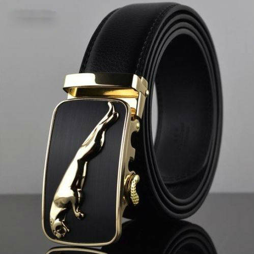 **FREE DELIVERY: Black Genuine Leather Belt**