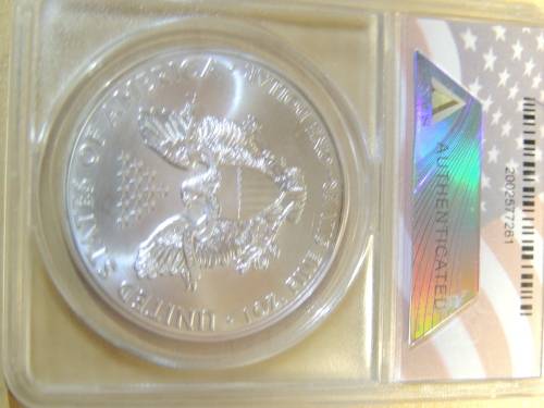2011 MS70 1oz 1 Silver Eagle 25th ANACS Anniversary Initial Release
