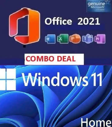 WINDOWS 11 HOME + OFFICE 2021 COMBO SALE (LIFETIME ACTIVATION)