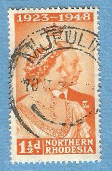 Northern Rhodesia.1948, 1 Dec. Silver Wedding.  1 Used . CV R 20.00 View scans