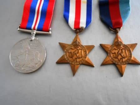Group of 3 WWII British Medals