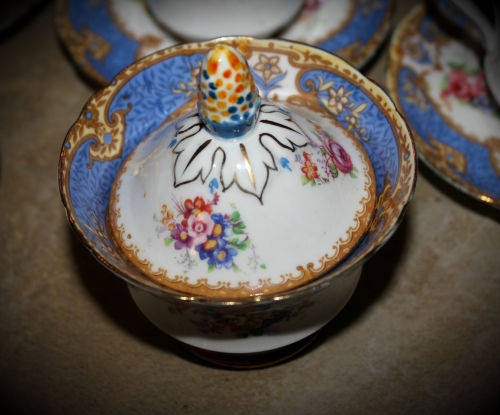 Vintage 15 Pc PARAGON Fine Bone China Tea set Rd.no744170-England -6 Duo sugar pot and creamer