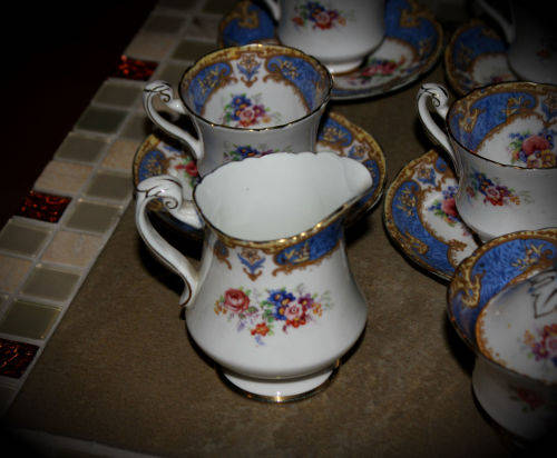 Vintage 15 Pc PARAGON Fine Bone China Tea set Rd.no744170-England -6 Duo sugar pot and creamer