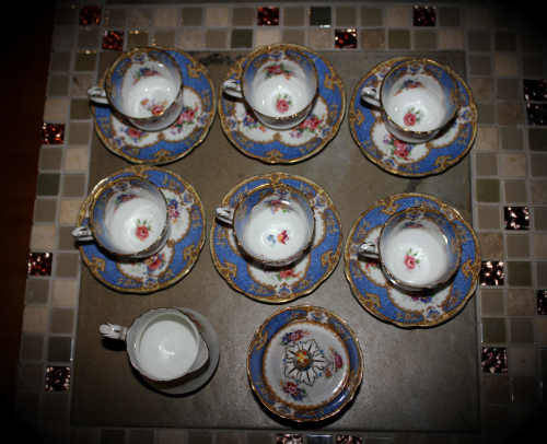 Vintage 15 Pc PARAGON Fine Bone China Tea set Rd.no744170-England -6 Duo sugar pot and creamer
