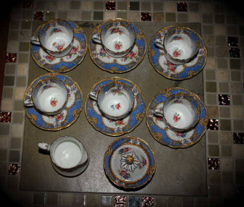Vintage 15 Pc PARAGON Fine Bone China Tea set Rd.no744170-England -6 Duo sugar pot and creamer