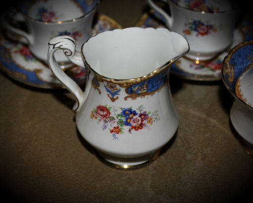 Vintage 15 Pc PARAGON Fine Bone China Tea set Rd.no744170-England -6 Duo sugar pot and creamer