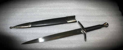 Hand Grafted Dagger with Sheath Stainless steel  395x95mm - blade 247mm Made in China