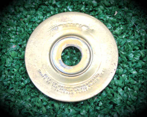 Antique Solid Brass Clock (not working) United Clock Company Great Britain.need repairs