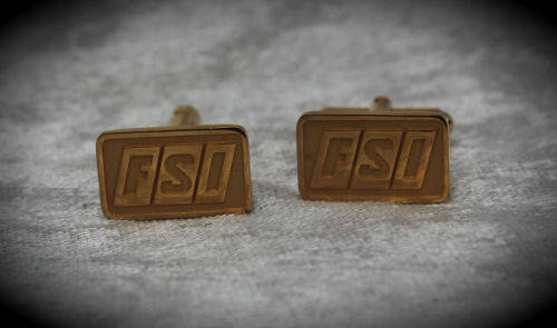 Pair of Vintage Gold Plated FSI Cufflinks
