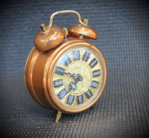 Vintage Two Bell Presta German alarm Clock- NOT WORKING- West Germany