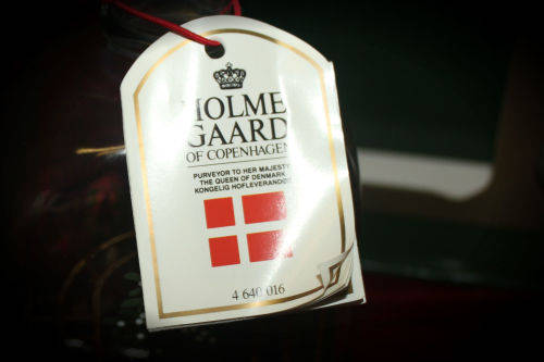 Collectable 1994 Holmegaard Christmas Bottle and 4 Dram Glasses designed by Michael Bang-Denmark