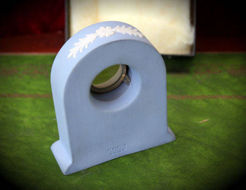 Wedgewood Jasper ware Clock 85mm x75mmx28mm