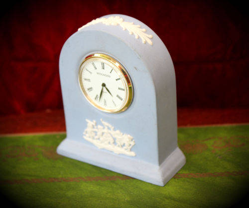 Wedgewood Jasper ware Clock 85mm x75mmx28mm