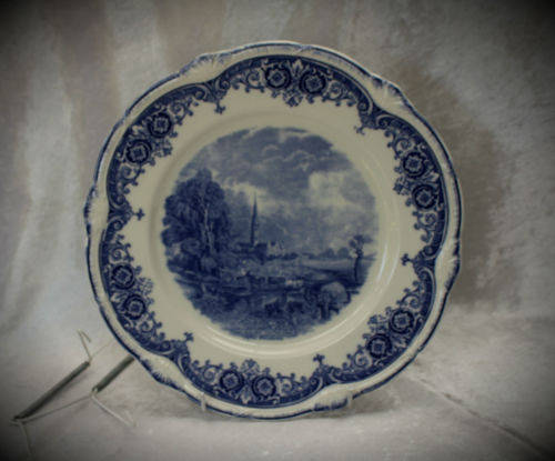 Vintage Blue and White Copeland Grindley Plate England 255mm