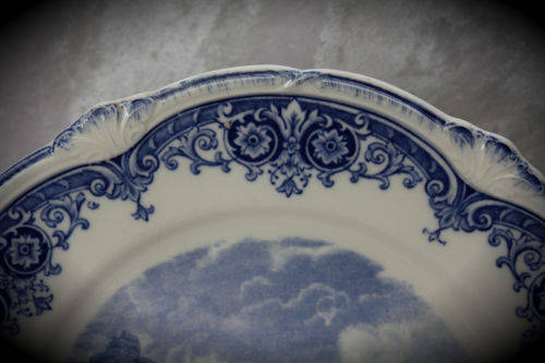 Vintage Blue and White Copeland Grindley Plate England 255mm