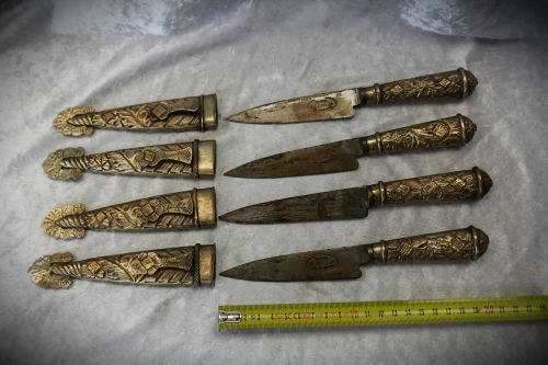 4 Vintage Tandil El Chaja Gaucho boot Daggers Made in Argentina
