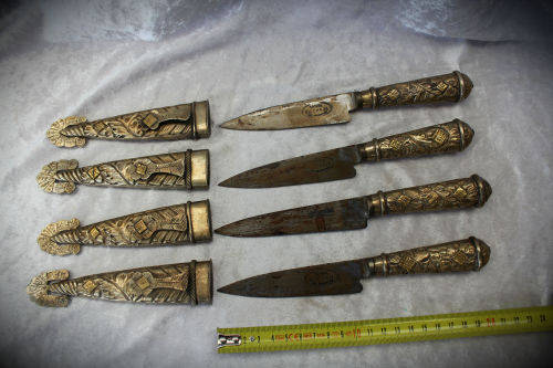4 Vintage Tandil El Chaja Gaucho boot Daggers Made in Argentina