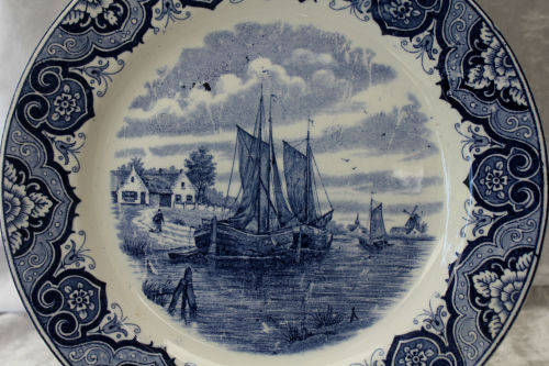 Antique ceramique maestricht Porcelain Plate - 250mm- Made in Holland