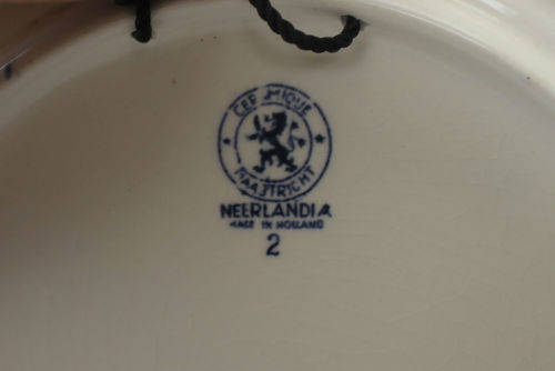 Antique ceramique maestricht Porcelain Plate - 250mm- Made in Holland