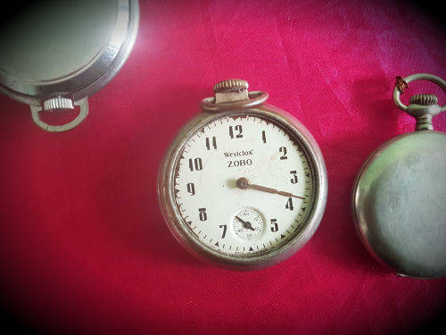 5 antique/Vintage Mechanical Pocket watches x 4 and 1 Stop watch -all need repairs