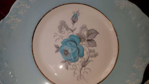 Imperial Fine Bone China -warranted 22 KT Gold Cake Plate and Creamer