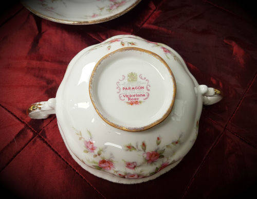 Vintage 1966- Paragon Victoriana Rose - SOUP TRIO-  fine bone china-never been used 7 Available