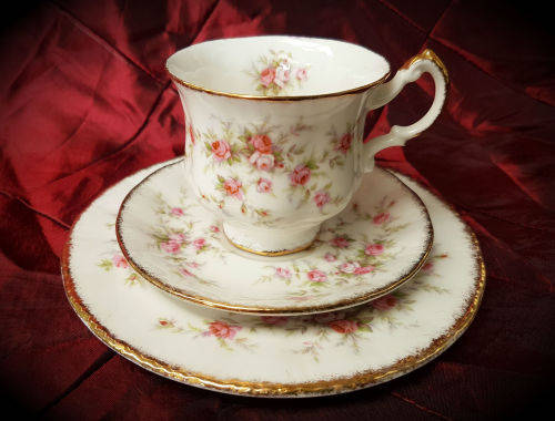 Vintage 1966- Paragon Victoriana Rose - TRIO- small cup fine bone china-never been used 11 Available