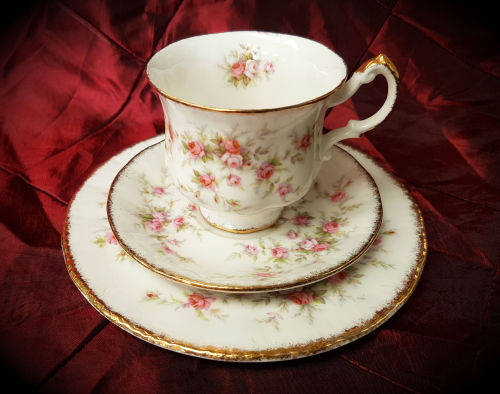 Vintage 1966- Paragon Victoriana Rose - TRIO- small cup fine bone china-never been used 11 Available