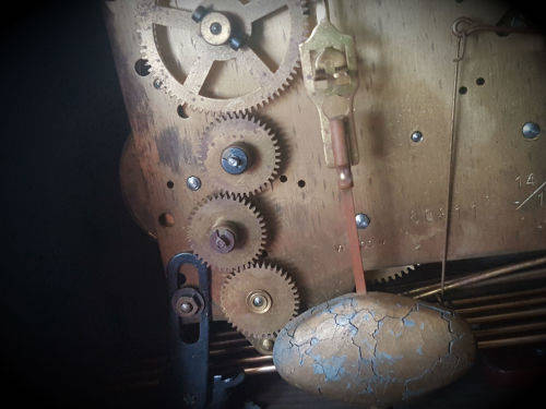 Original-Mauthe-Mantel-Clock Made in Germany reward for 20 years service in 1958 by copper mines