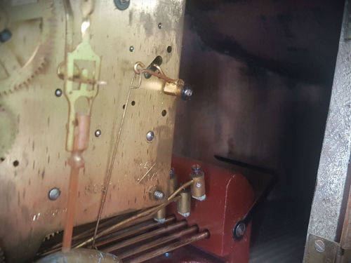 Original-Mauthe-Mantel-Clock Made in Germany reward for 20 years service in 1958 by copper mines