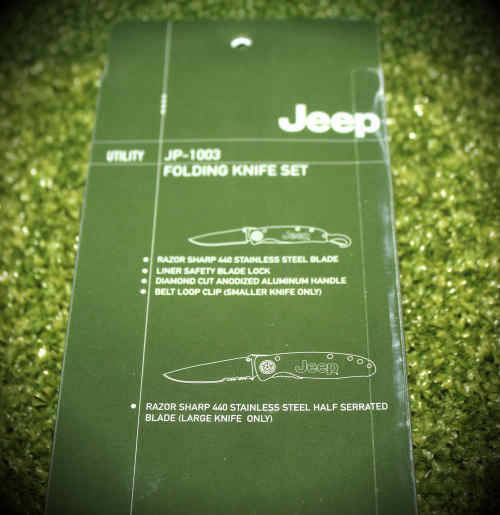 Jeep Folding Knife set by Master Cutlery INC. 440 Stainless steel- as new